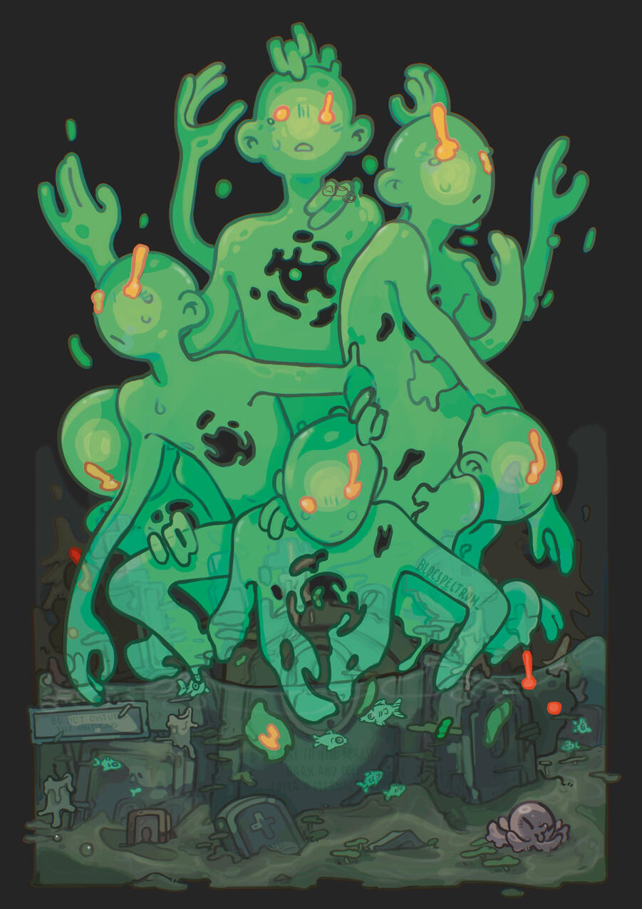 Overgrown cementery